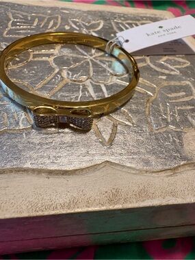 Kate Spade New York Gold-Tone Initial C Bangle Bracelet - Designer Style